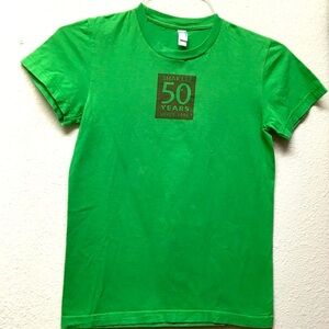 Shaklee green top “50 years since 1956” tshirt womens Medium marketing top